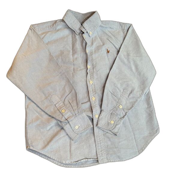 Ralph Lauren Boys Oxford Shirt Classic Button Down Preppy Light Blue Size 12 - Picture 1 of 4